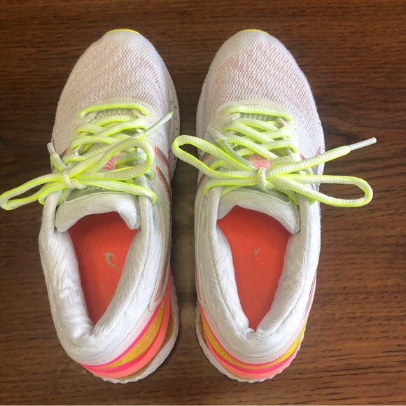 Asics Gel-Nimbus 22 Girl’s White/Pink Sneakers Size 5 - Picture 8 of 13